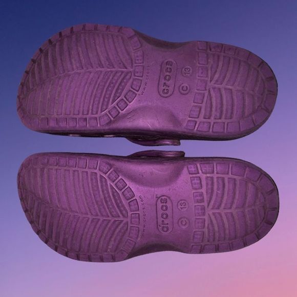Little KIds CROCS Classic Clog Purple Plum Size C 13 - Picture 4 of 6